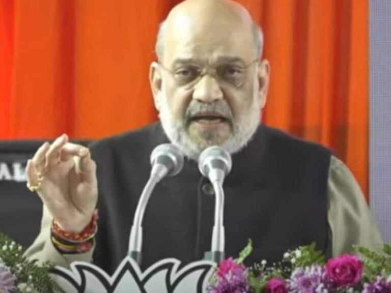 अमित शाह ने जारी किया बीजेपी का संकल्प पत्र, गरीब कल्याण योजनाओं को जारी रखने का वादा