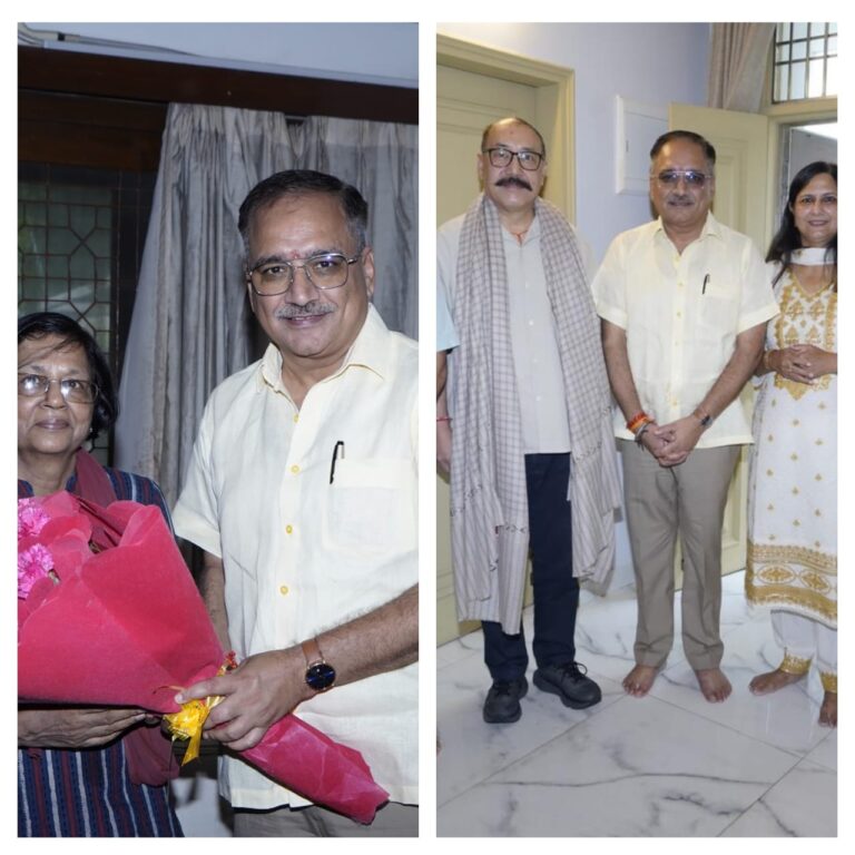 दिल्ली भाजपा ने राज्यसभा के लिए नामित हर्षवर्धन श्रंगला और मीनाक्षी जैन का किया अभिनंदन