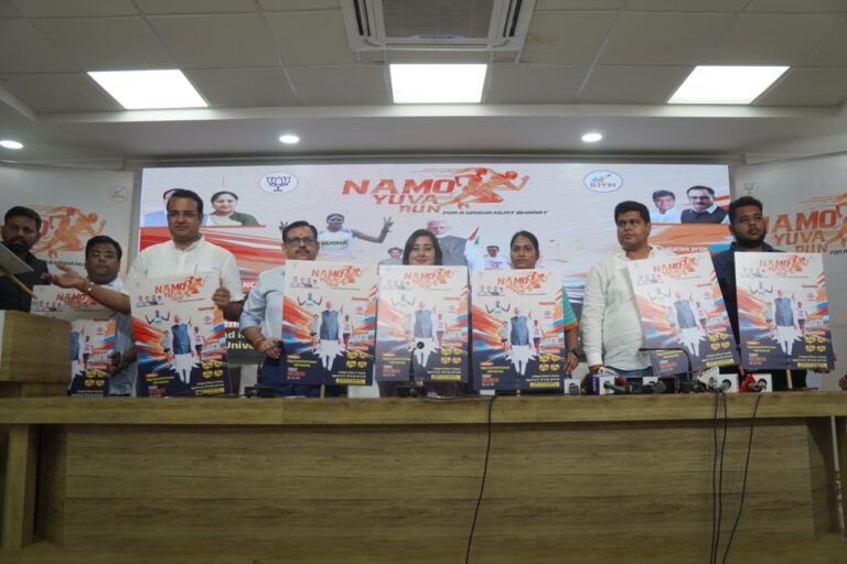 “Namo Yuva Run” to be organized tomorrow, morning by Delhi BJP Yuva Morcha at Delhi University Sports Complex participate in marathon run aimed at promoting a drug-free lifestyle