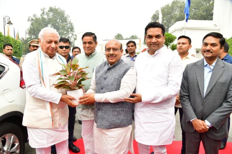 Unity of Hearts and Purpose: Hon’ble Governor Arif Mohammad Khan and Speaker Vijender Gupta Pay Tribute to Sardar Vallabhbhai Patel on His 150th Birth Anniversary”